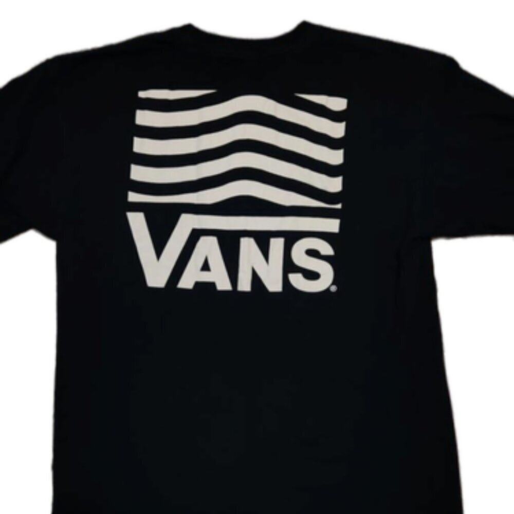Vans T-Shirt Mens MED Short Sleeve Front and Back Logo Graphics Skater Tee